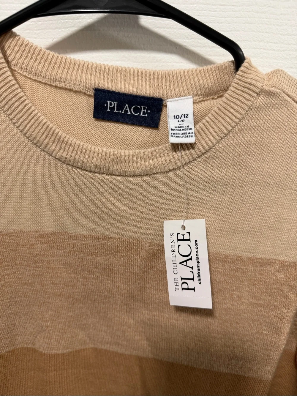 The Children's Place boys Ombre Brown Crewneck Sweater L